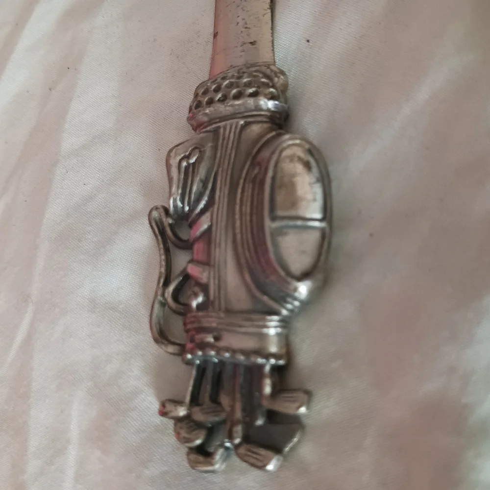 Silver Golf Bag Tie Clip and Pin Set